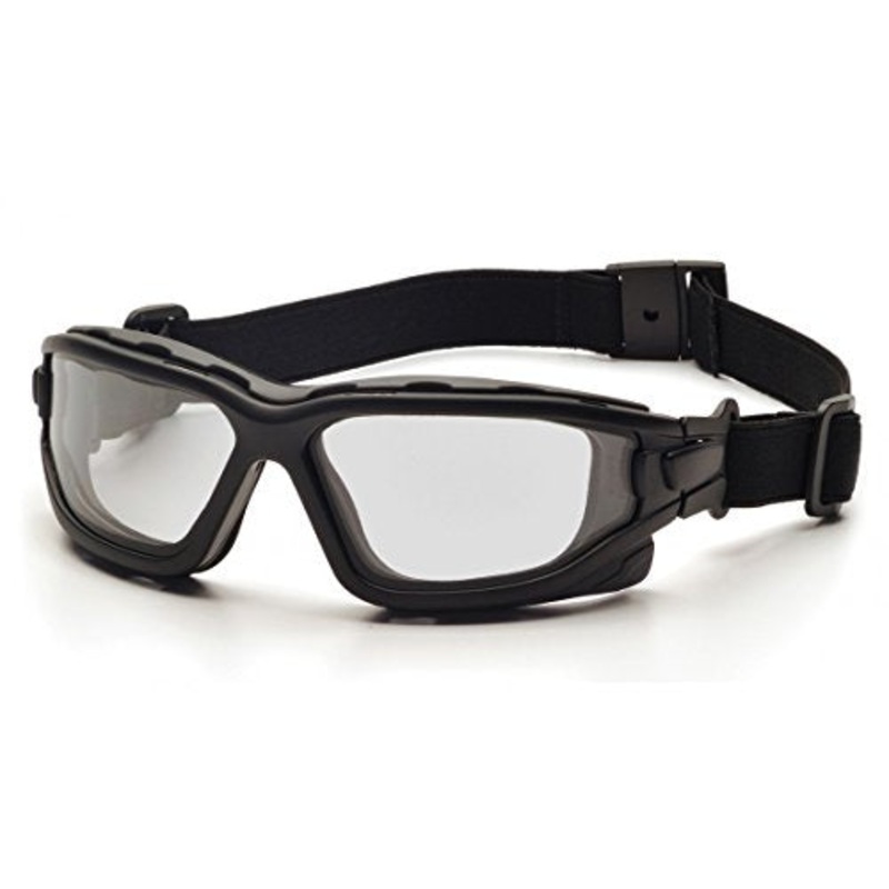 Pyramex I-Force Safety Glasses Black Frame w/Clear Anti-Fog Lens