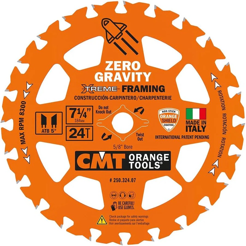 CMT Orange Tool 7-1/4 24T Zero Gravity Framing Blade (10-Pack)