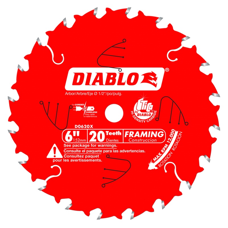 Diablo 6 x 20-Teeth Framing Saw Blade for Wood