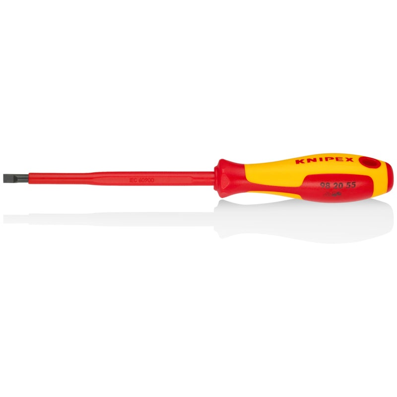 KNIPEX 5 Slotted Screwdriver, 1000V Insulated, 7/32 tip