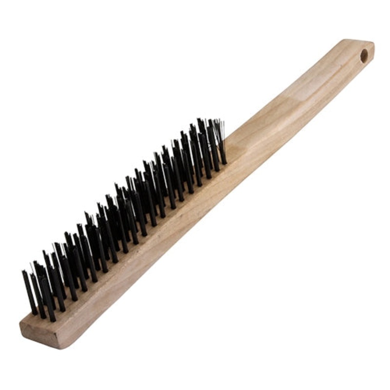 Warner 13-5/8 3×19 Row, Wood Handle Wire Brush