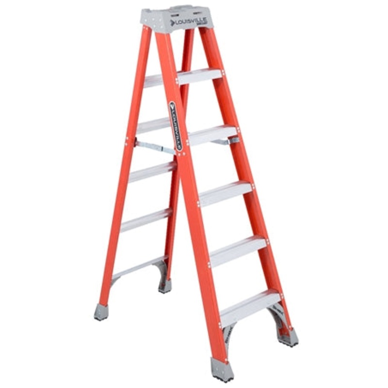 Louisville Ladder 6-Foot Fiberglass Step Ladder, 300-Pound Capacity