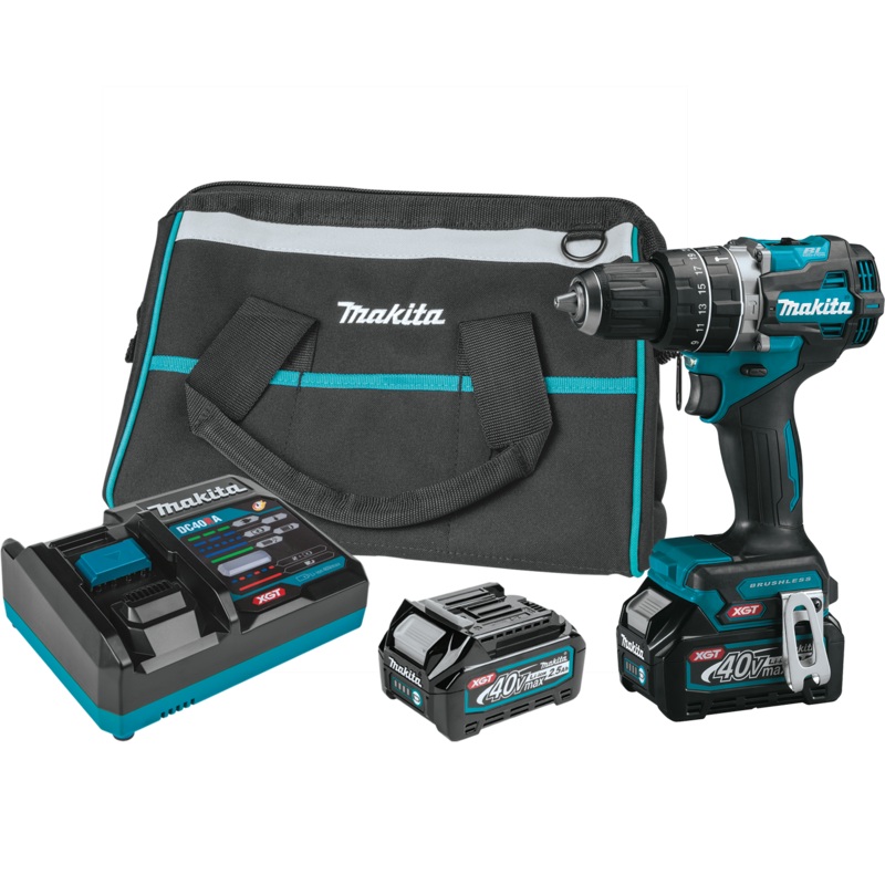 Makita (GPH02D) 40V MAX XGT Compact Brushless Cordless 1/2 Hammer Driver-Drill Kit (2.5Ah)