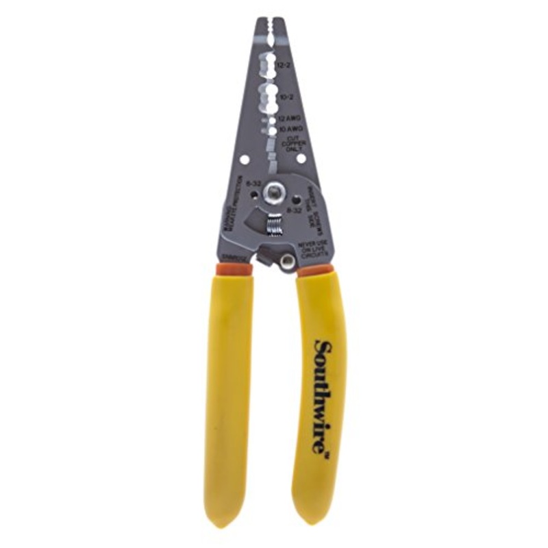 Southwire 10-12 AWG Ergonomic Handles NM Cable Wire Stripper/Cutter