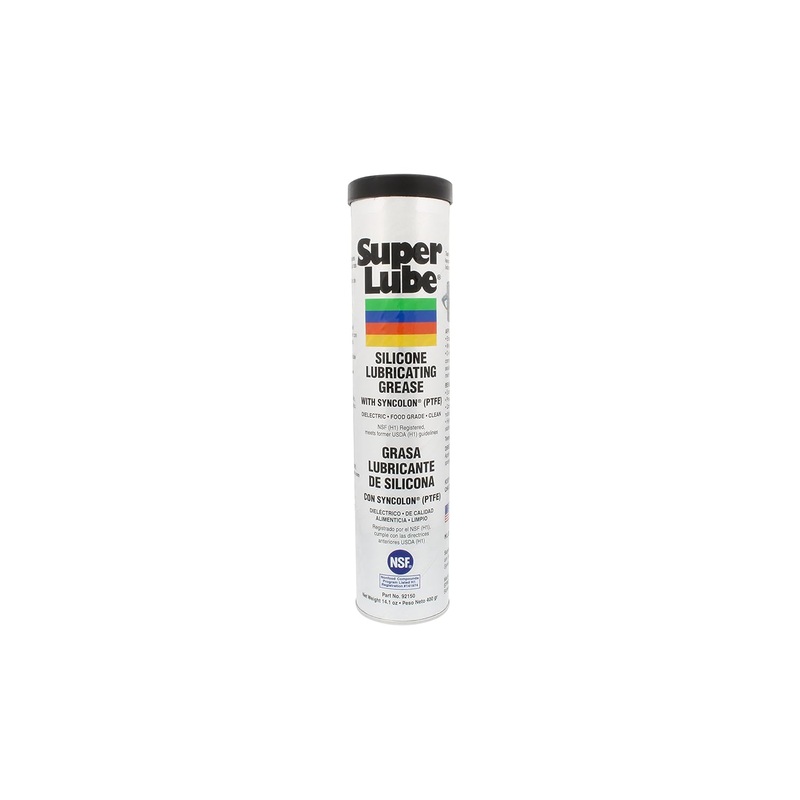 Super Lube Silicone Lubricating Grease with PTFE, 14.1 oz Cartridge, Translucent White, On? Pa?k