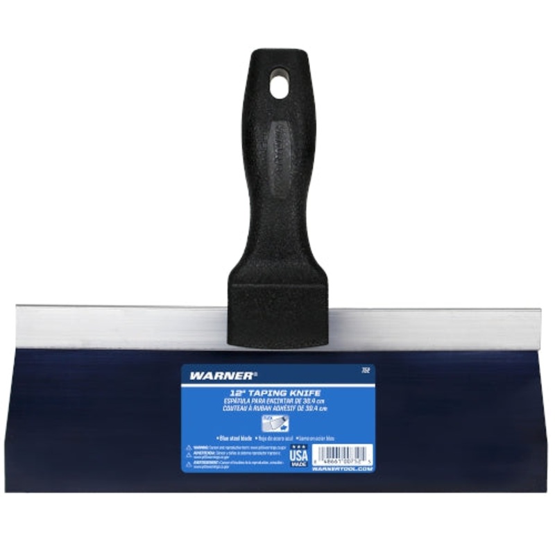 Warner 12 Blue Steel Drywall Taping Knife with Plastic Handle