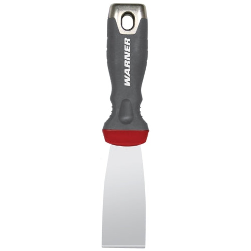 Warner Manufacturing 1-1/2 ProGrip Stiff Putty Knife, Stainless Steel with Hammer Cap