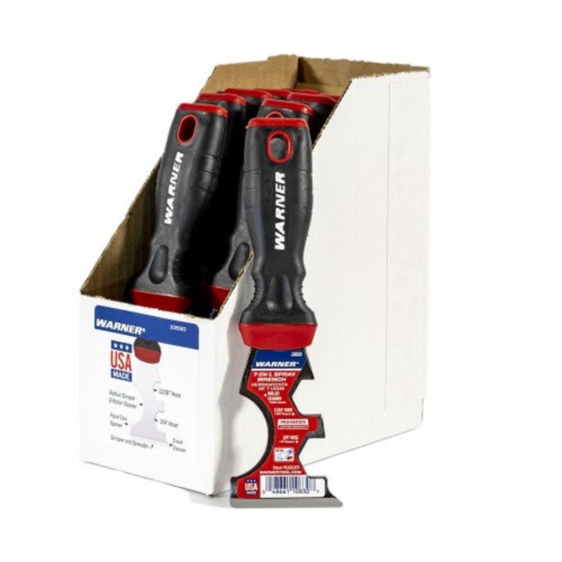 Warner Manufacturing 8 Pro Grip Carbon Steel 7 in 1 Multi Paint Tool, 7-in-1