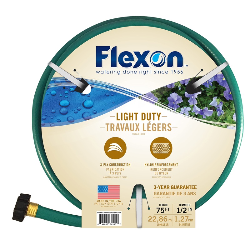 Flexon 1/2 x 75ft Light Duty Garden Hose – FR1275CN