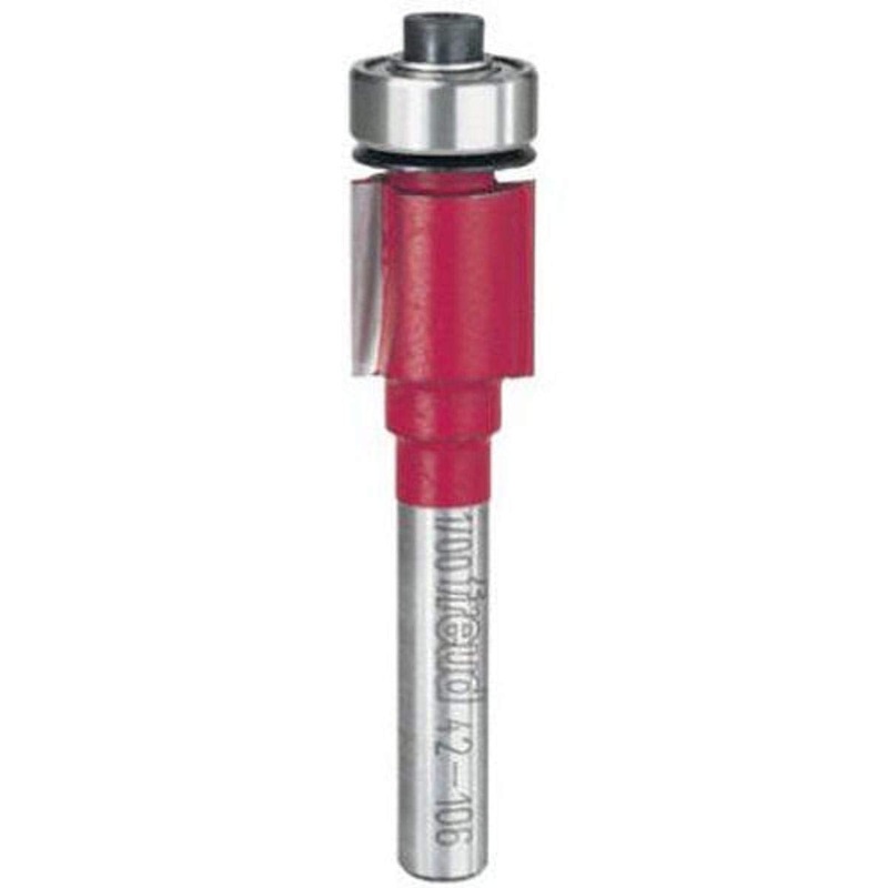 Freud Bearing 2-Flute Flush Trimming Router Bit with 1/4 Shank, 1/2 Diameter – 42-106