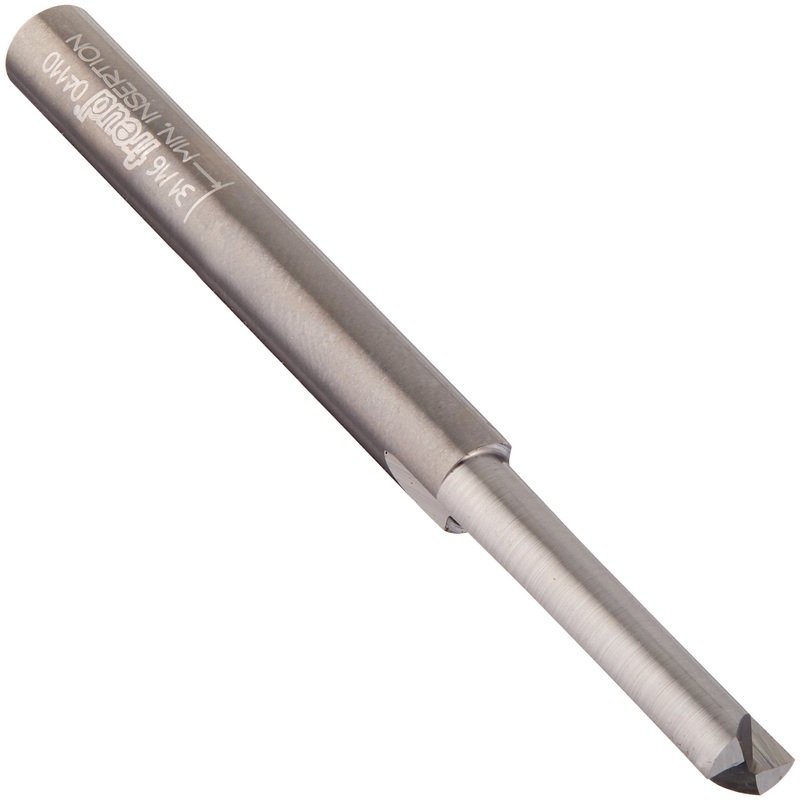 Freud Double Flute Straight Bit with 1/4 Shank, 1 Carbide Height, 1/4 Diameter – 04-110