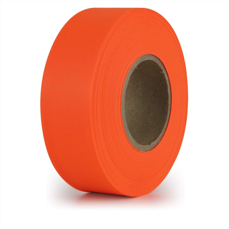 IPG Flagging Ribbon, 1.18 x 50 yd, Orange Glow (Single Roll)