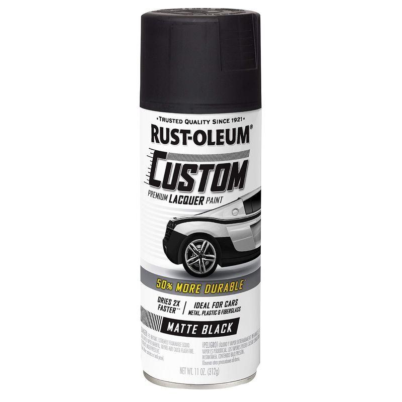 Rust-Oleum 332289 Automotive Custom Lacquer Spray Paint, 11 oz, Matte Black (Pack of 1)
