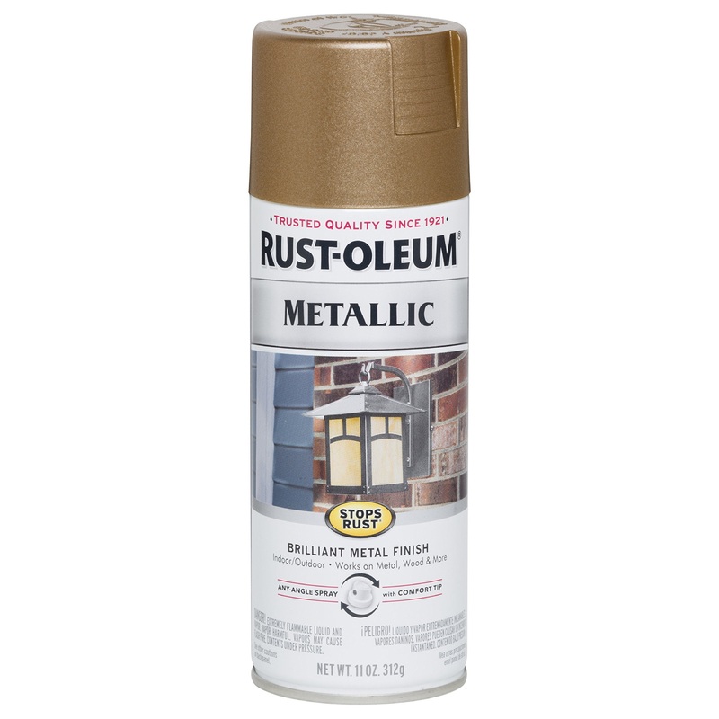 Rust-Oleum 7274830 Stops Rust Metallic Spray Paint, 11 oz, Antique Brass (Pack of 1)