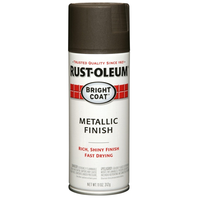 Rust-Oleum 7713830 Stops Rust Bright Coat Metallic Spray Paint, 11 Oz, Dark Bronze (Pack of 1)