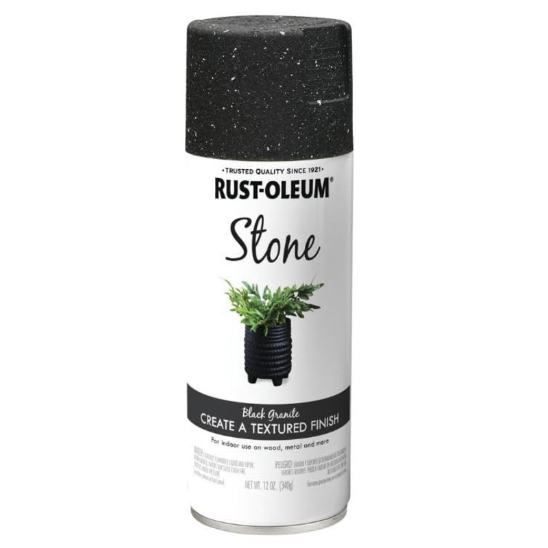 Rust-Oleum 7991830 Stone Creations Spray, 12 oz, Black Granite (Pack of 1)