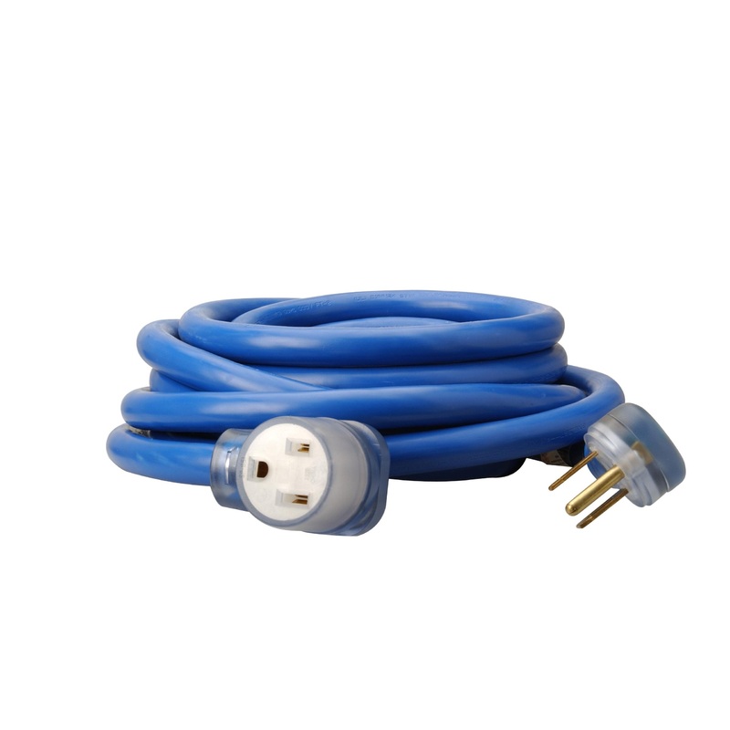 Southwire Extra Heavy Duty Extension Cord, 25Ft, 8 Gauge, 40 AMP, 250 Volt, Welding Cord, STW, Blue – 19178806