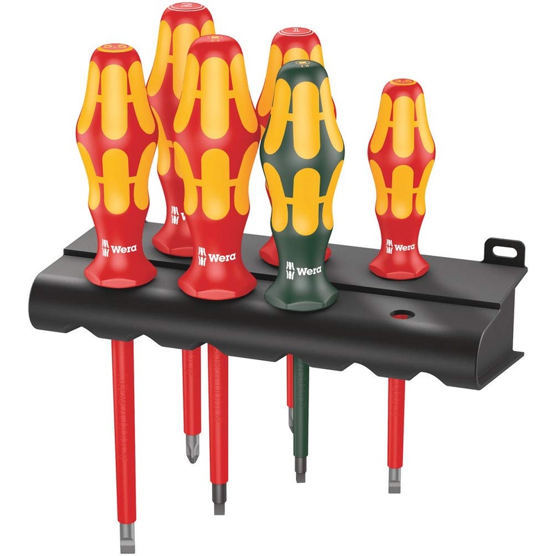 Wera – 5347777001 Kraftform Plus 160i/168i/6 Insulated Professional Screwdriver Set, 6-Piece Multi
