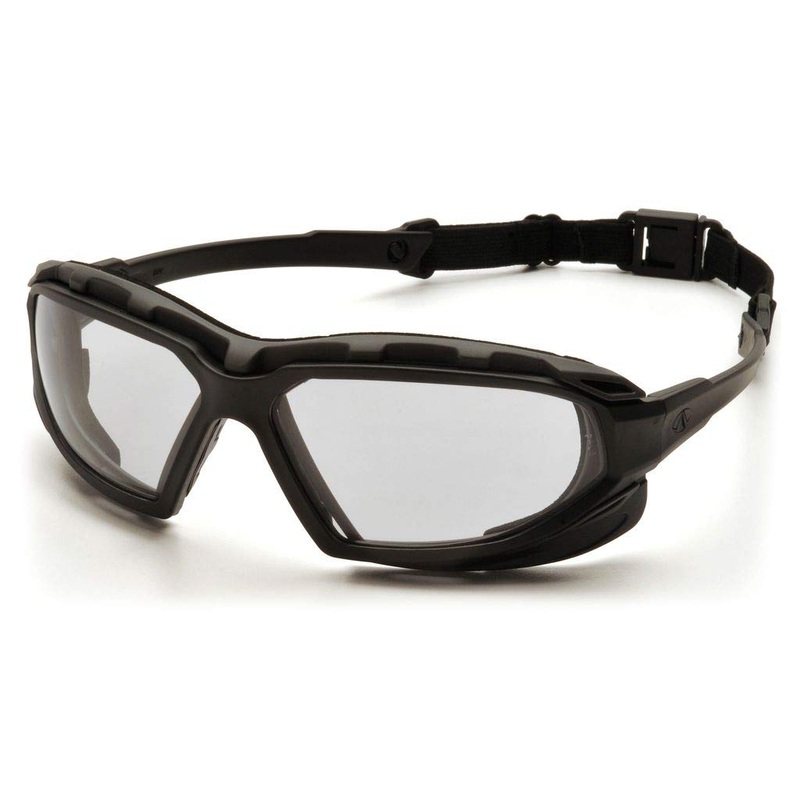 Pyramex Safety Glasses, Black with Clear Lens (Pack of 12)