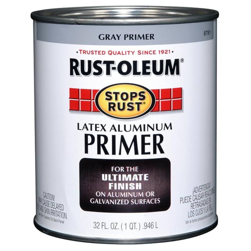 Rust-Oleum 8781502 Stops Rust Flat Aluminum Primer, 32 Fl Oz (Pack of 2)