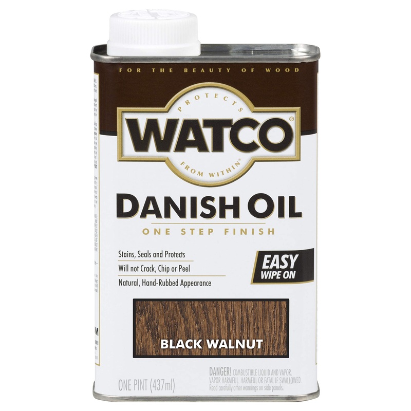 Rust-Oleum Watco 65351 Danish Oil Wood Finish, Pint, Black Walnut