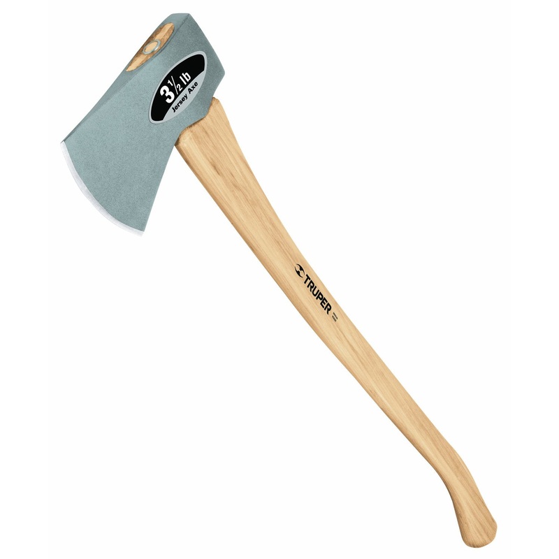 Truper 30526 3-1/2-Pound Jersey Axe, Hickory Handle, 35-Inch