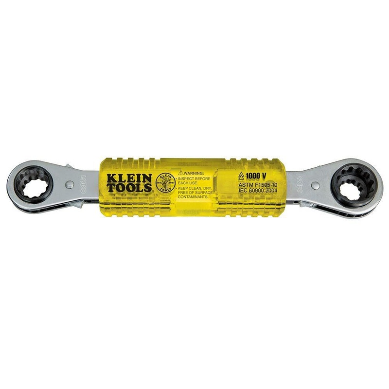 Klein Tools KT223X4-INS Lineman’s Insulating 4-in-1 Box Wrench