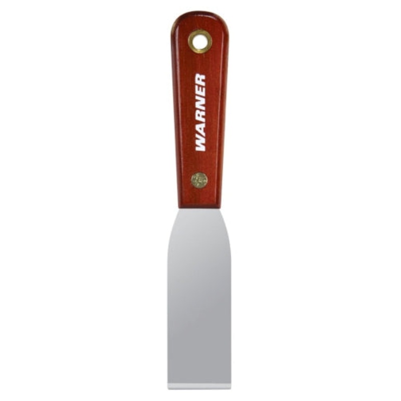Warner 1-1/4 Chisel Ground Stiff Putty Knife, Carbon Steel Blade, Rosewood Series