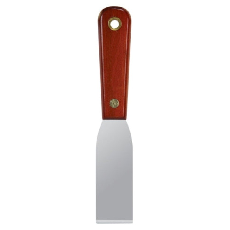 Warner Manufacturing 1-1/4 SS Stiff Putty Knife, Chisel Edge, 0.080, Rosewood Handle