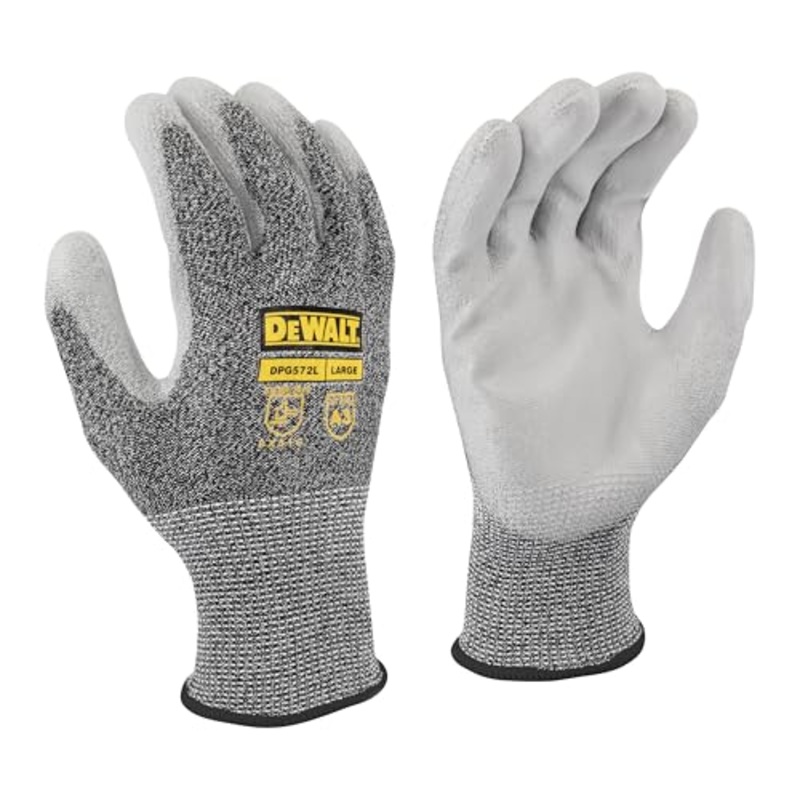 DEWALT DPG572 PU A3 Cut Resistant Glove for Outdoor Work, Construction and General Purpose – Size 2X