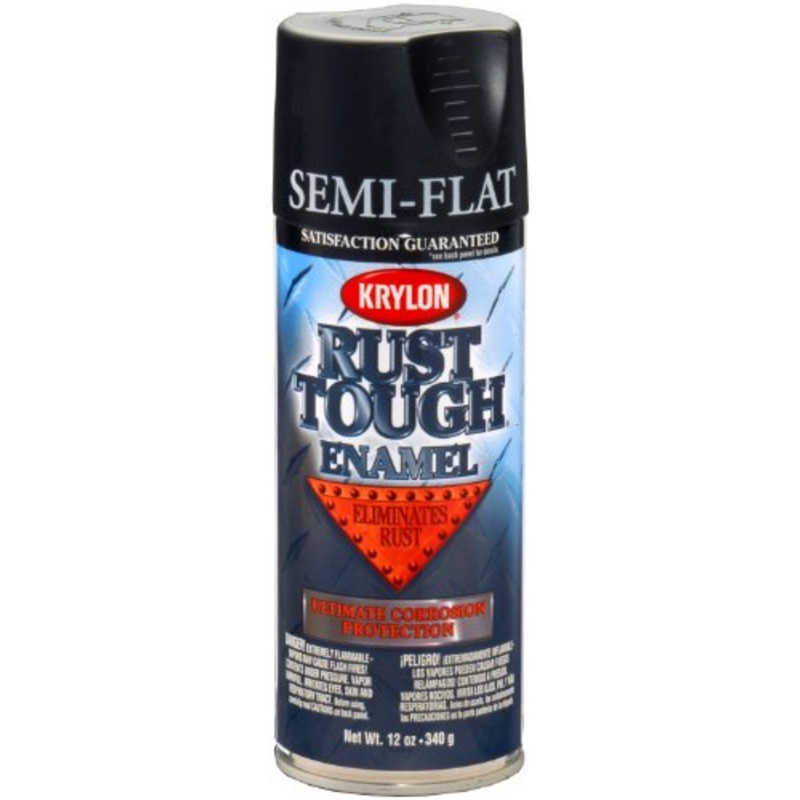 Krylon K09203007 ‘Rust Tough’ Semi-Flat Black Rust Preventive Enamel – 12 oz. Aerosol