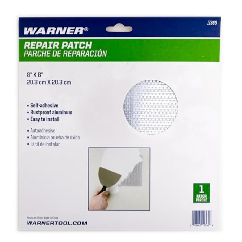 Warner Tool 11360 Drywall Repair Patch 8 x 8