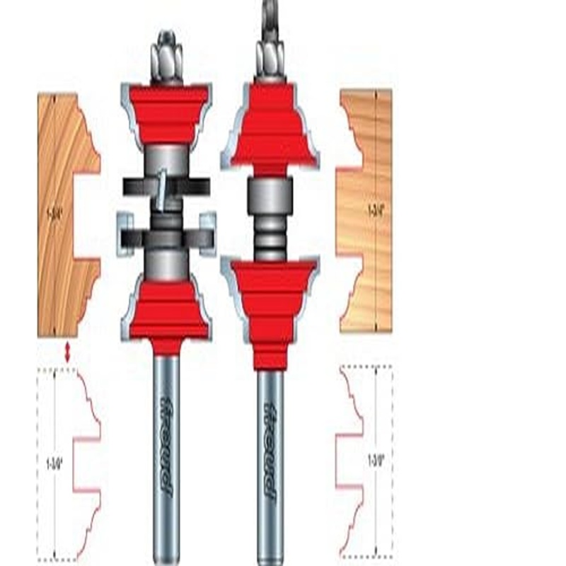 Freud 1-7/8 (dia.) Entry & Interior Door Router Bit System with 1/2 shank, cove & bead profile