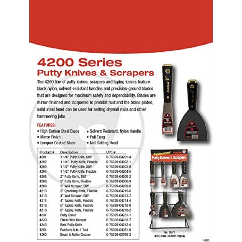 Red Devil 4251 6-in-1 Painter’s Tool, 1-Pack, Black