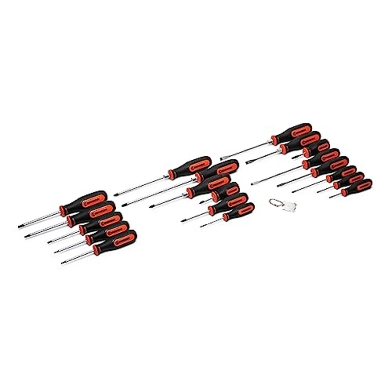 Crescent 20 Pc. Dual Material Screwdriver Set with Phillips, Torx, Slotted, and 4-in-1 Pocket Screwdrivers – CSDS20PCSET