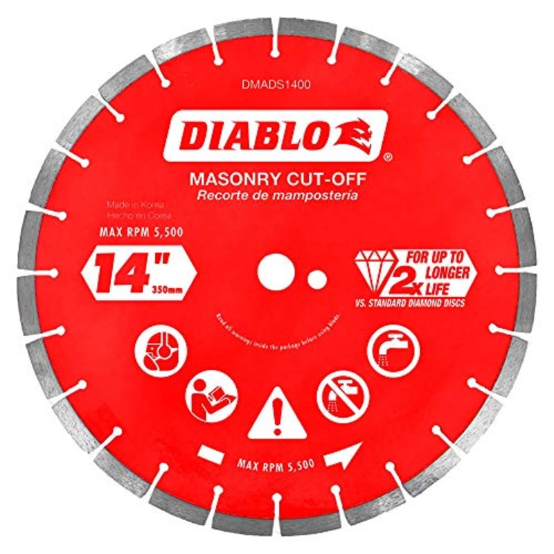 Diablo 14 in. Diamond Segmented Cut-Off Discs for Masonry