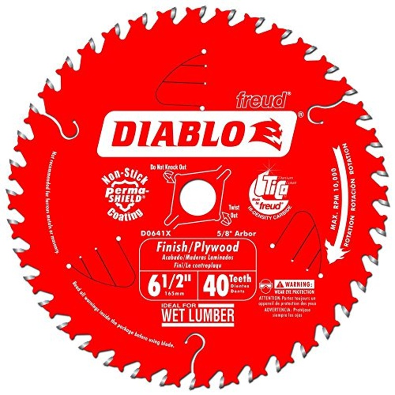 Diablo 6-1/2 x 40-Teeth Finish Trim Saw Blade for Wood
