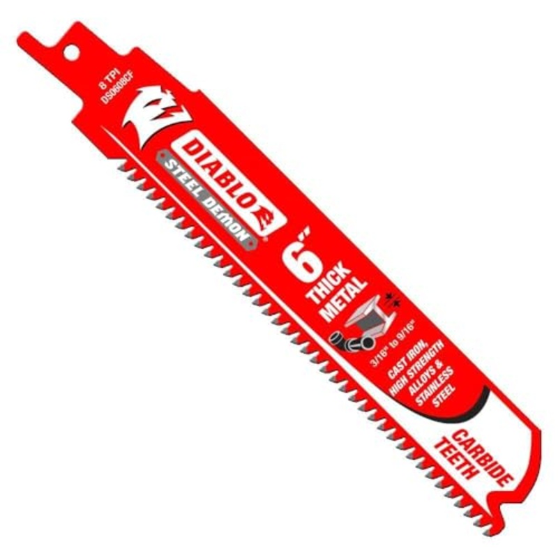 Diablo DS0608CF10 Carbide Tipped Thick Metal Blade, 6