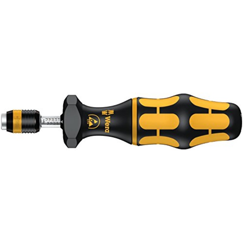 Wera 05074733001 Kraftform ESD 7445 Hexagon Torque Screwdriver, 1/4 Head, 2.5-11.5/lbs Variable Torque Adjustment Range