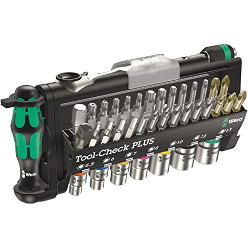 Wera 056490 Tool-Check Plus Bit Ratchet Set with Sockets – Metric