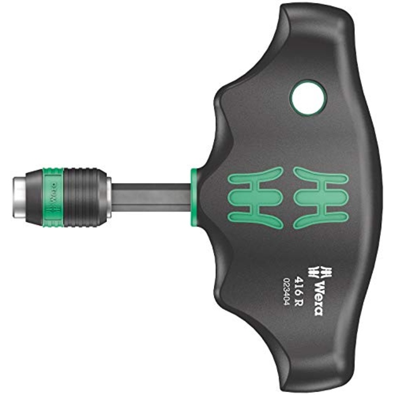 Wera Tools 416 R T-Handle Bitholding Screwdriver Rapidaptor, 1/4 x 45 mm, 05023404001