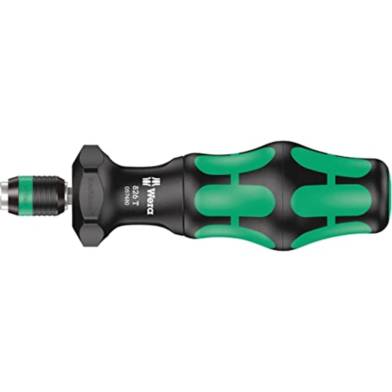 Wera Tools 826 T Kraftform Turbo bit-Holding Screwdriver Handle with Rapidaptor Quick-Release Chuck, 1/4 x 146 mm