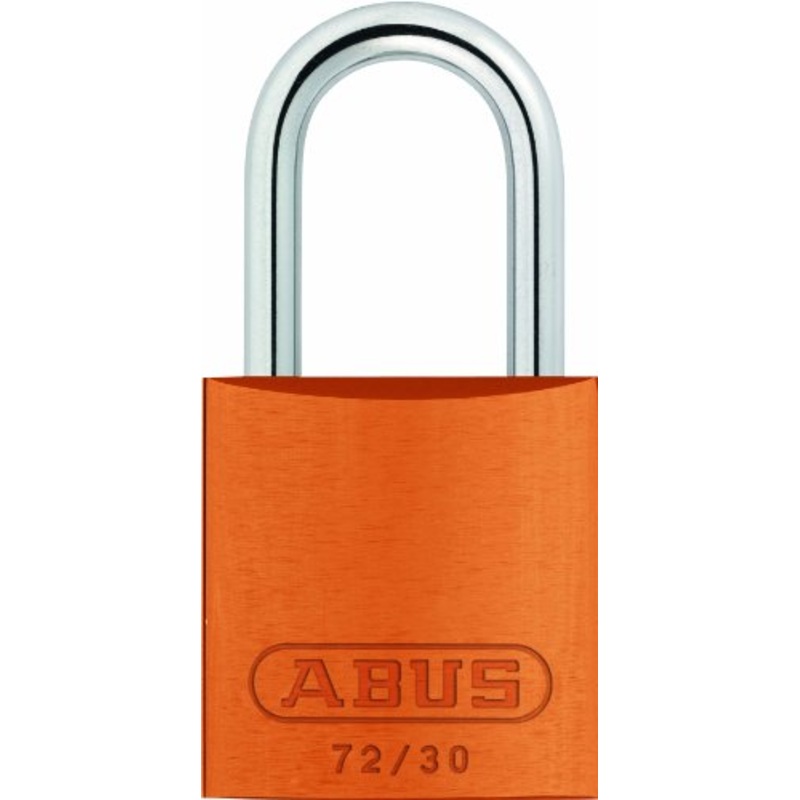 ABUS 72/30 KD Aluminum Safety Padlock Keyed Different with 1 Shackle, Orange