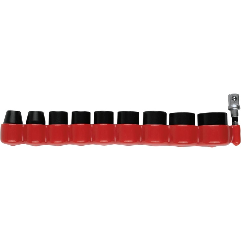 Makita (E-01688) Impact XPS 10 Pc. 3/8 Drive 6-Point Metric Impact Socket Set w/ Standard Socket Adapter