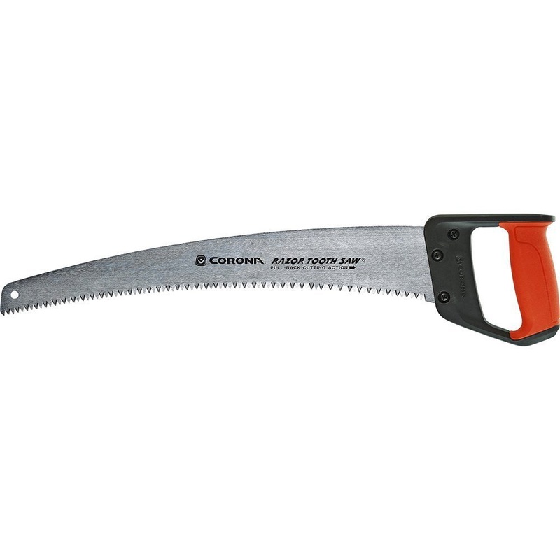 Corona Tools 18 RazorTOOTH Pruning Saw, Heavy-Duty Hand Saw with Curved Blade, RS 7510D 18 Plastic Handle