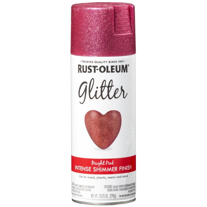 Rust-Oleum 301818 Specialty Glitter Spray Paint, 10.25 oz, Bright Pink (Pack of 1)
