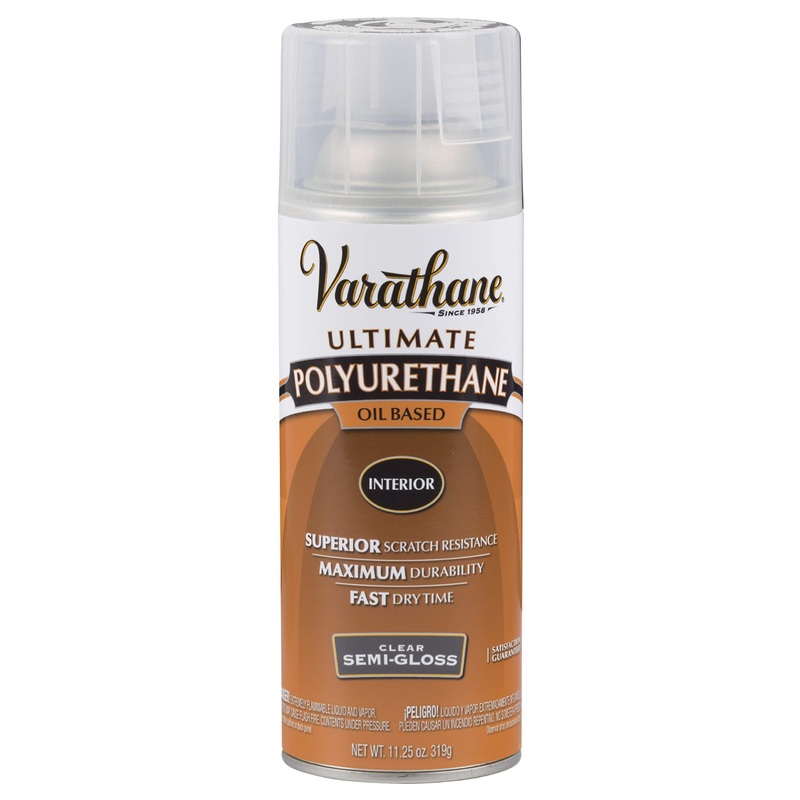 Rust-Oleum Varathane 6081 Interior Polyurethane Oil-Based Spray, Semi-Gloss Finish, 11.25 Oz (Pack of 1)