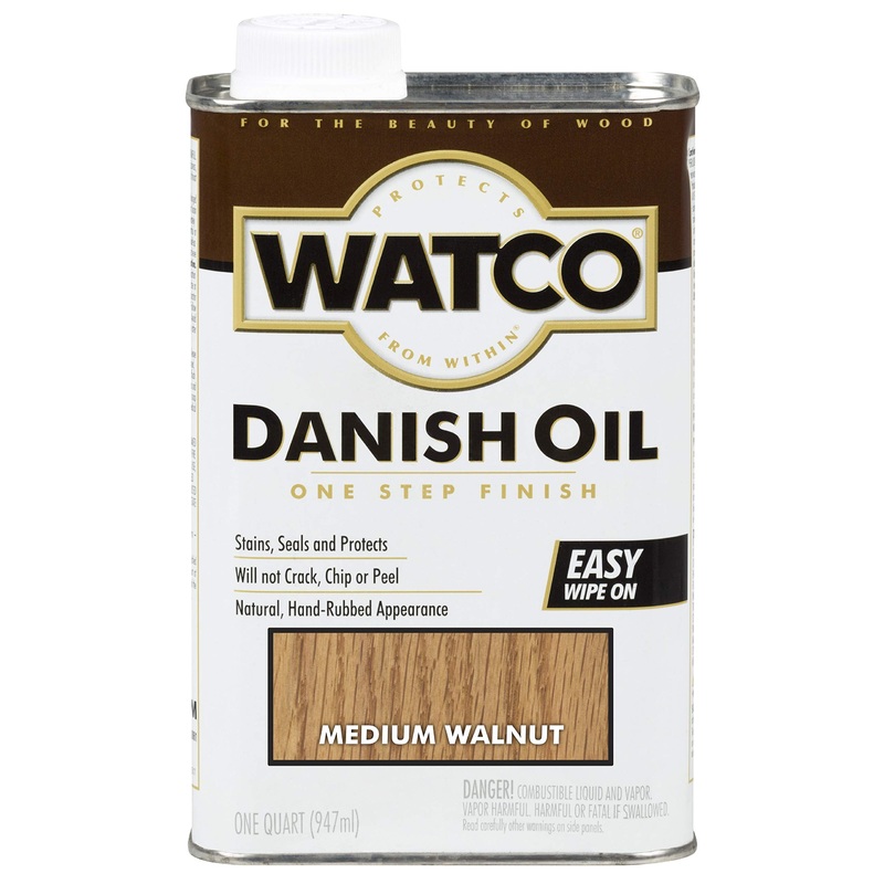 Rust-Oleum Watco A65941 Danish Oil Wood Finish, Quart, Medium Walnut