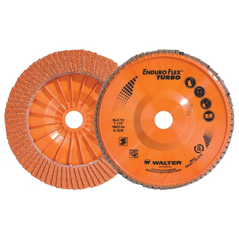 Walter Surface Technologies 06A602 Abrasive Flap Disc, 6 x 5/8-11 36/60 Grit (Pack of 10)