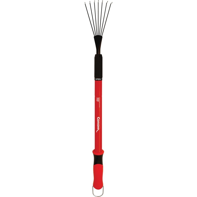Corona (GT3050) Extendable Handle Rake, Extends Reach 18 – 36, Red